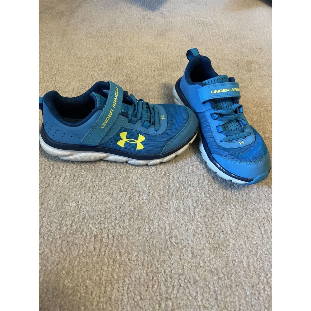 Under Armour Boys Assert 8 3022101-406 Blue Running Shoes Sneakers Size 2Y